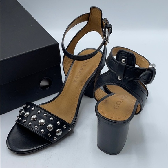 Coach | Shoes | New Coach Paige Studded Leather Sandals 5 | Poshmark